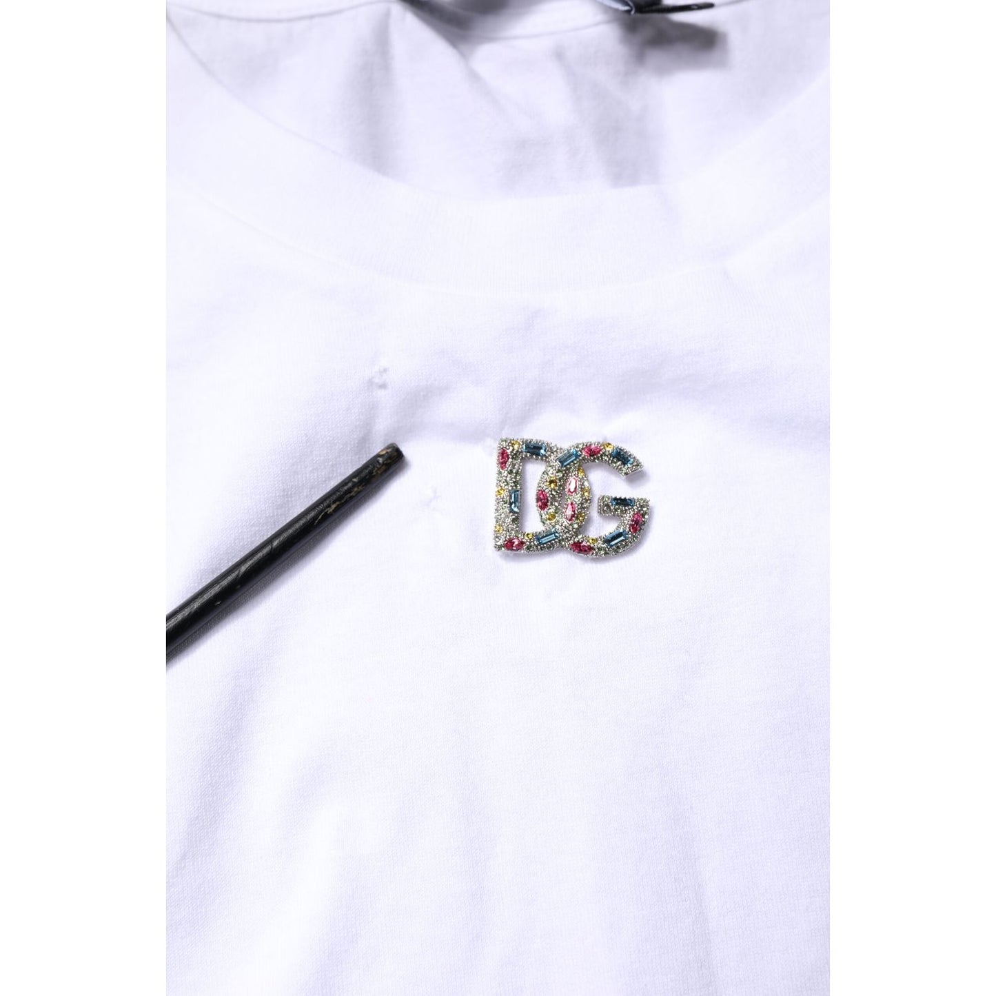 Dolce & Gabbana White Cotton Sleeveless Round Neck Tank Top