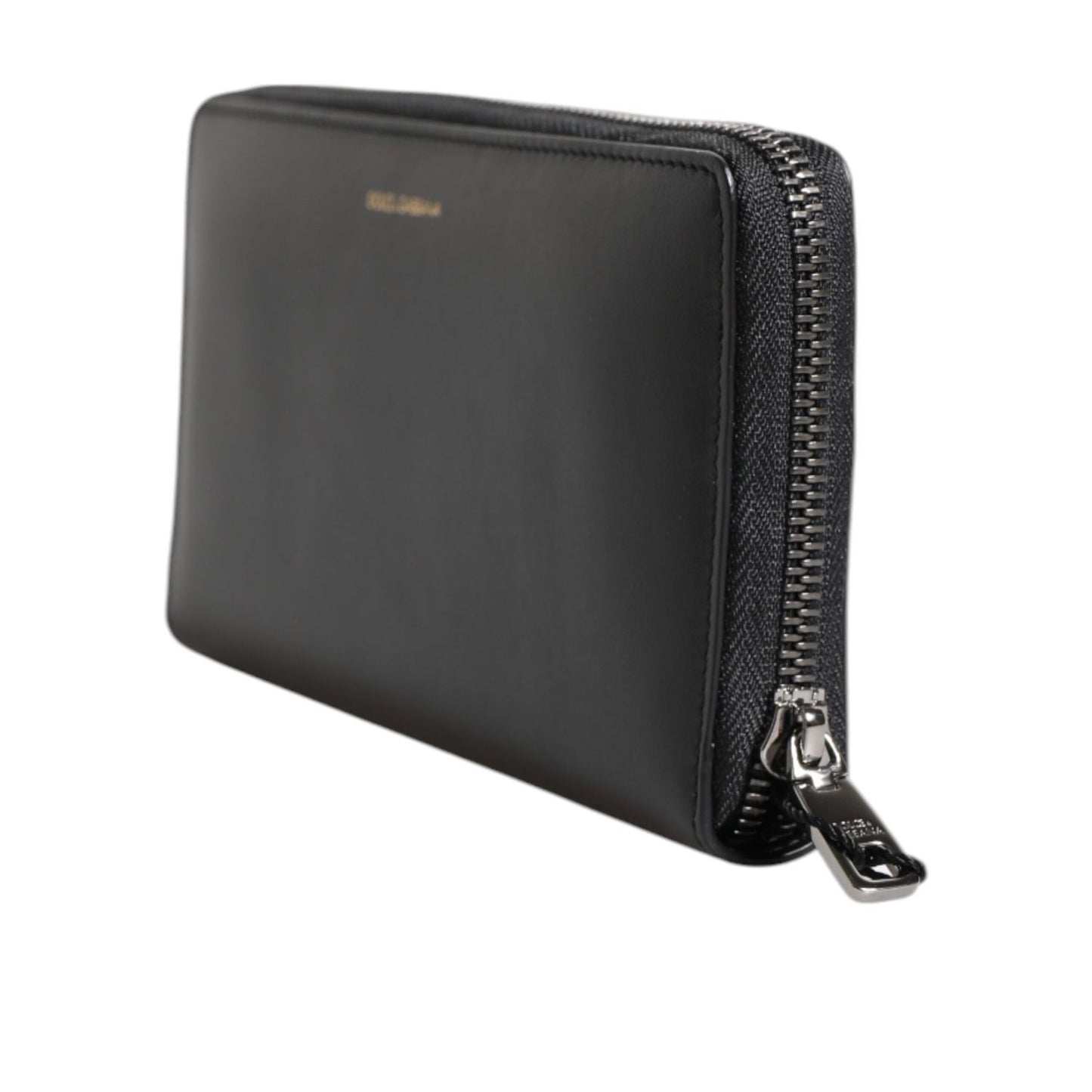 Dolce & Gabbana Black Blue Exotic Leather Embossed Continental Wallet BAG4621