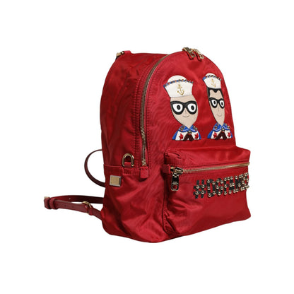 Dolce & Gabbana Red #DGFAMILY VULCANO Embellishment Backpack Bag