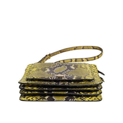 Dolce & Gabbana Green Exotic Leather DG Plaque Crossbody Clutch Bag