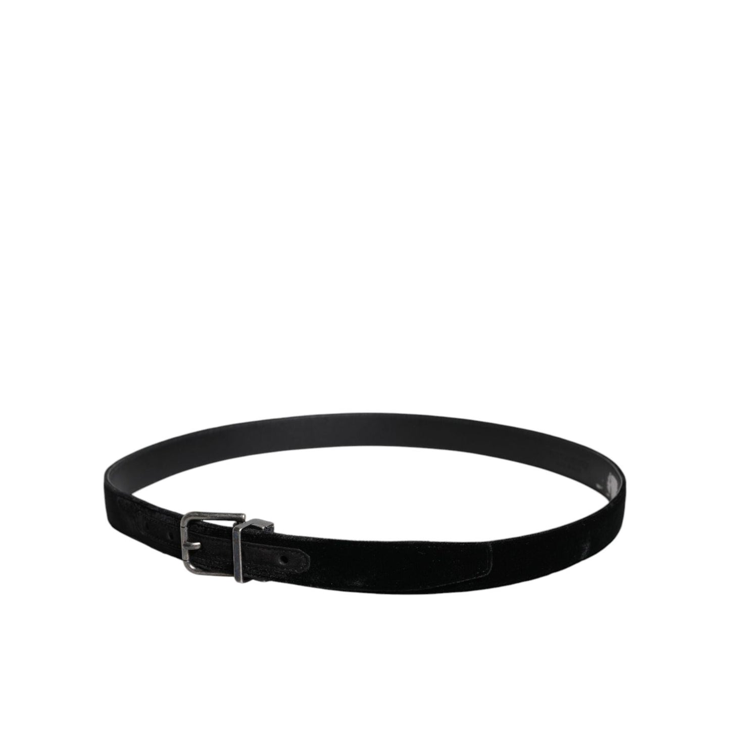 Dolce & Gabbana Black Leather Metal Buckle Classic Belt