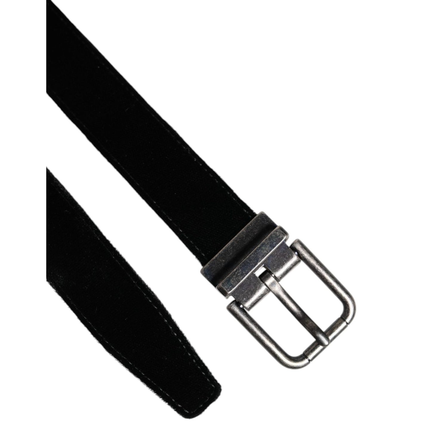 Dolce & Gabbana Black Leather Metal Buckle Classic Belt