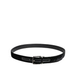 Dolce & Gabbana Black Leather Metal Buckle Classic Belt BEL9297-85