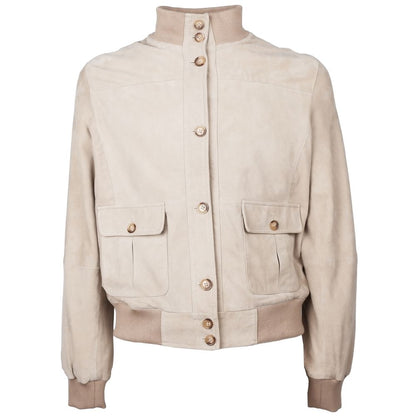 Emilio Romanelli Beige Calfskin Men Jacket