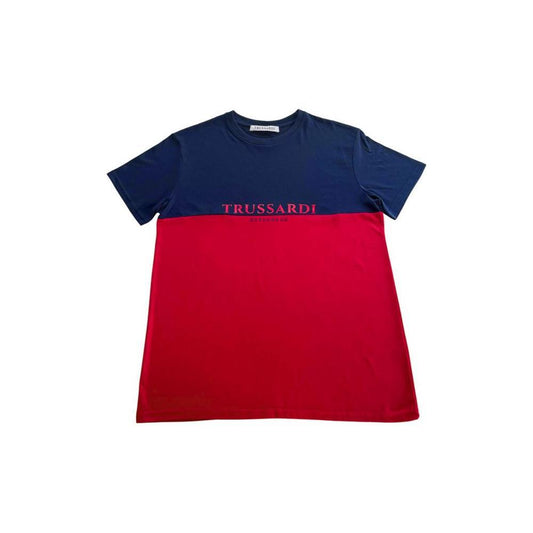 Trussardi Beachwear Red Cotton Men T-Shirt TR-24801-M