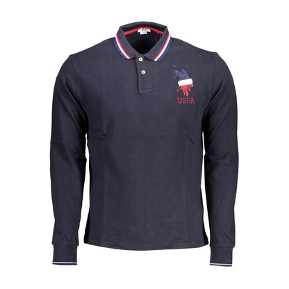 U.S. POLO ASSN. Blue Cotton Men Polo Shirt