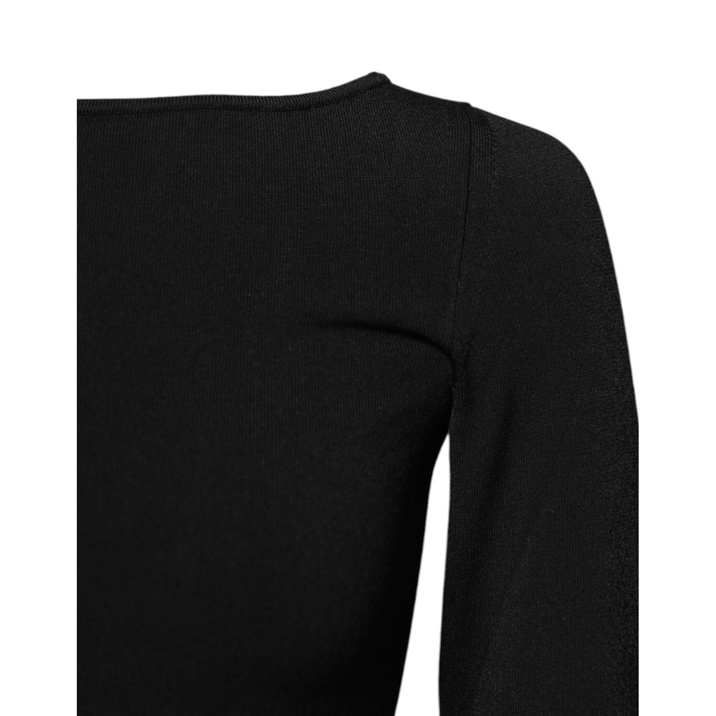 Dolce & Gabbana Black Viscose Long Sleeves Pullover Top