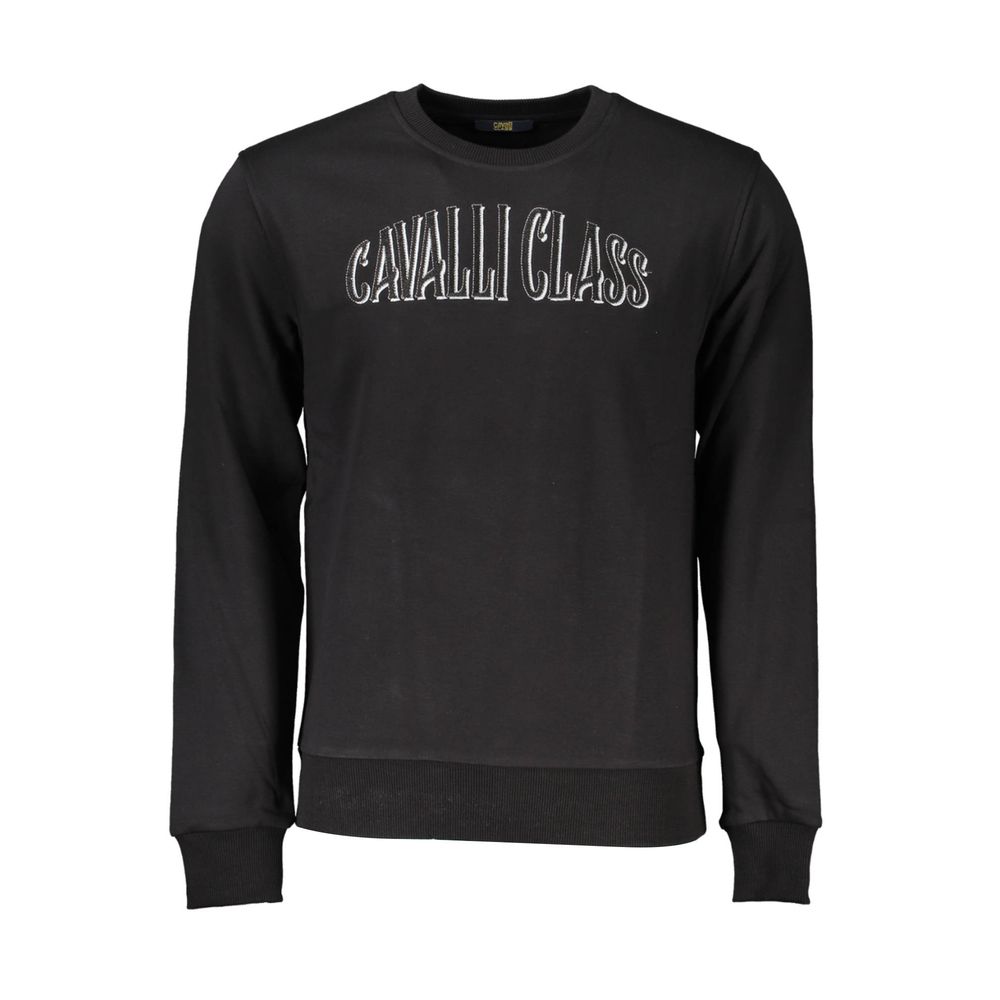 Cavalli Class Black Cotton Sweatshirt