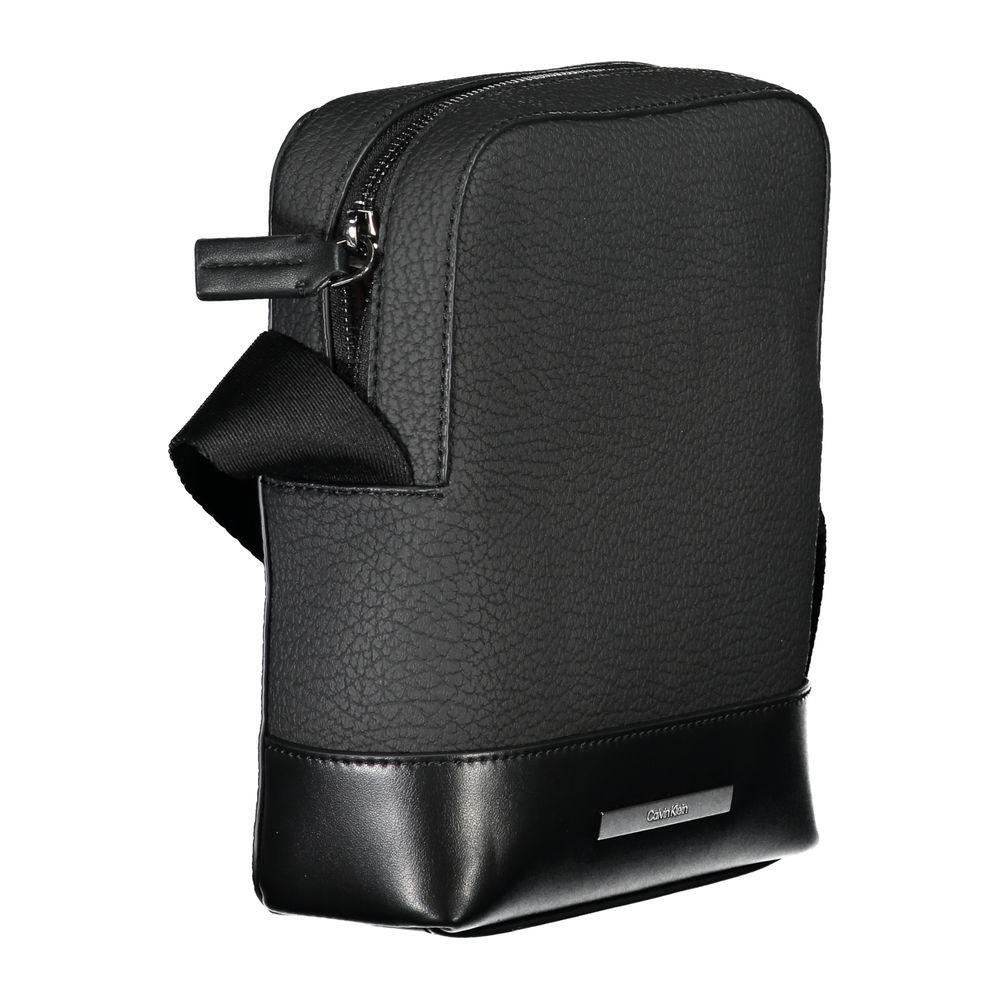 Calvin Klein Sleek Black Shoulder Bag with Contrasting Details CA-26013