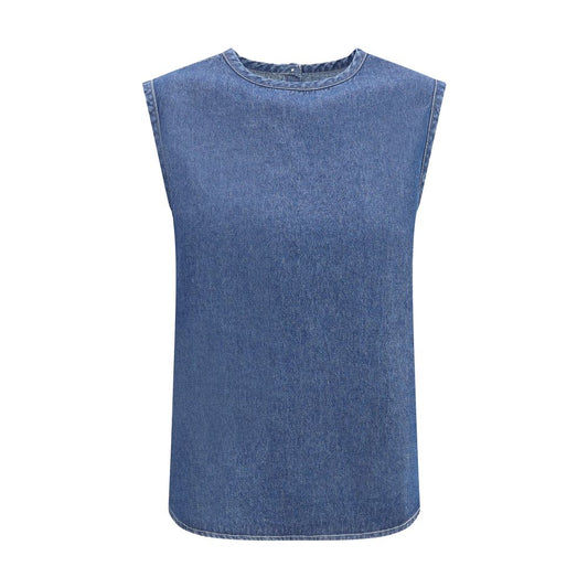 Deperlu Blue Cotton Top