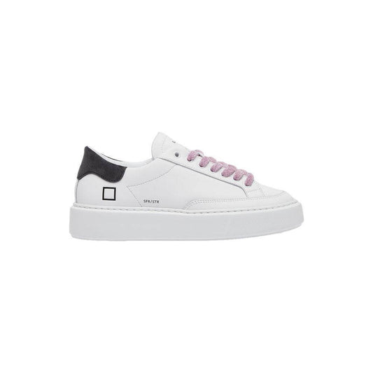 D.A.T.E Beige Leather Sneaker