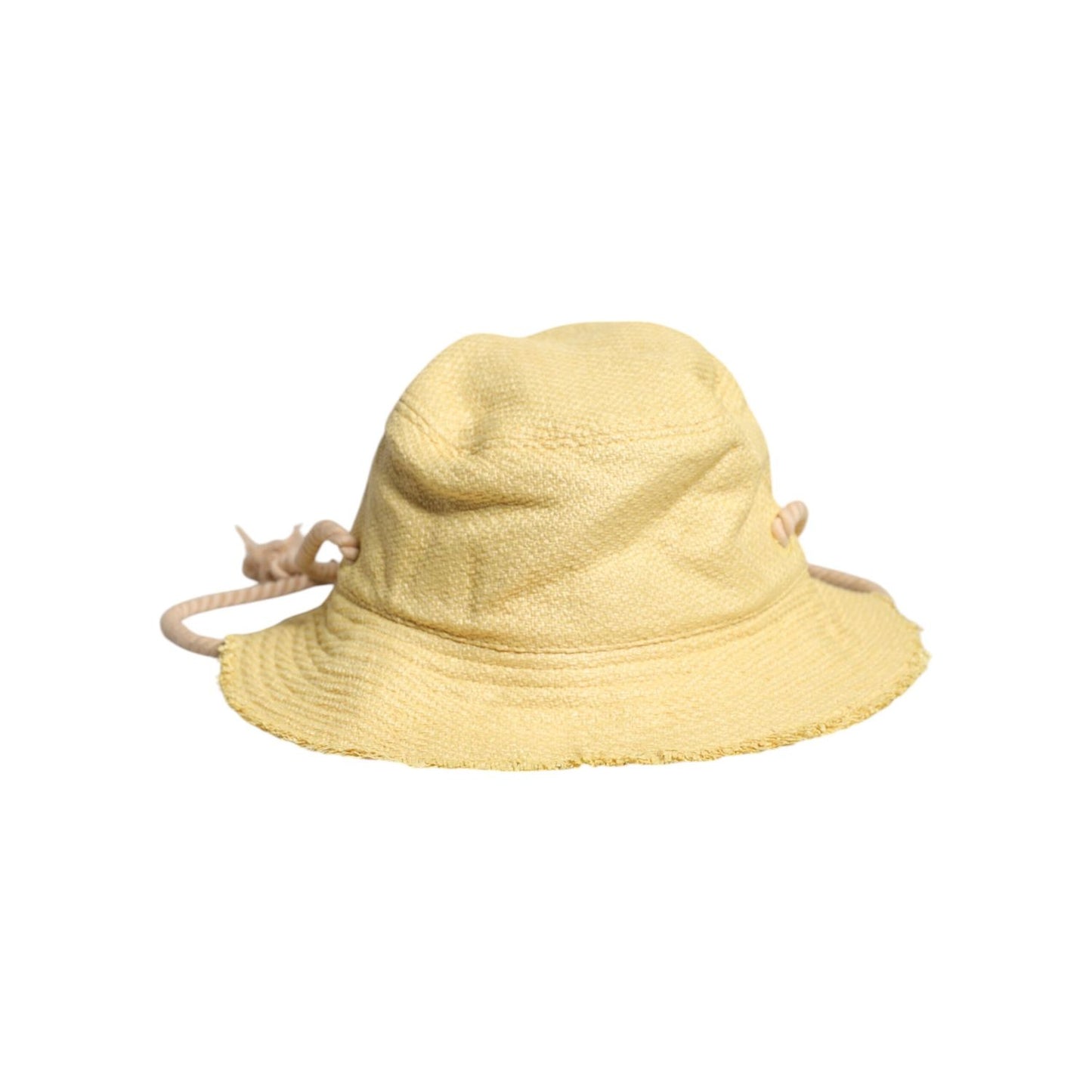 Dolce & Gabbana Yellow Cotton Wide Brim Bucket HAT9696-59
