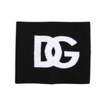 Dolce & Gabbana Black White Logo Print Knitted Neck Warmer Scarf HAT9828