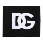 Dolce & Gabbana Black White Logo Print Knitted Neck Warmer Scarf HAT9828