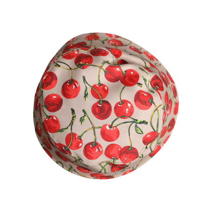 Dolce & Gabbana Beige Cotton Printed Wide Brim Bucket Hat