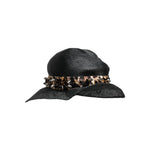 Dolce & Gabbana Black Straw Crystal Embellished Wide Brim Hat HAT9648-56