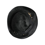 Dolce & Gabbana Black Straw Crystal Embellished Wide Brim Hat HAT9648-56