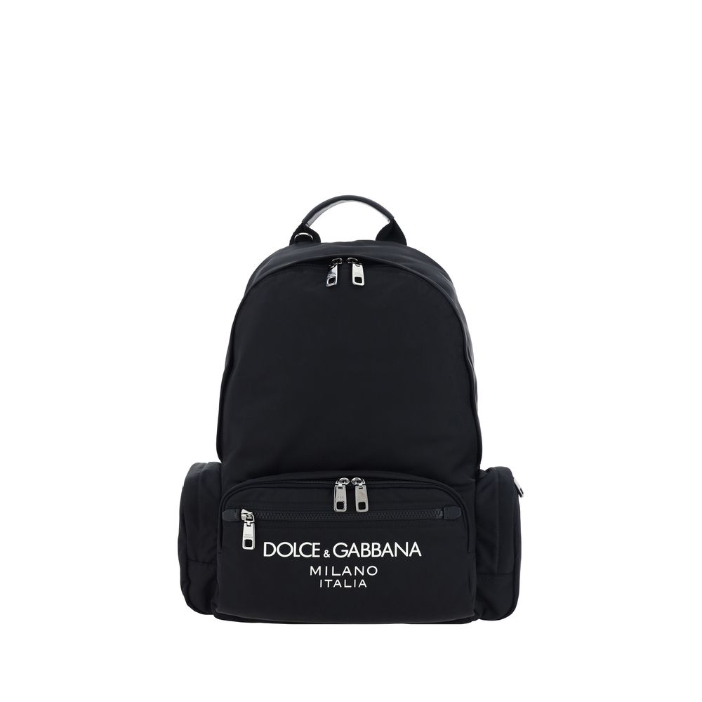 Dolce & Gabbana Black Nylon Backpack