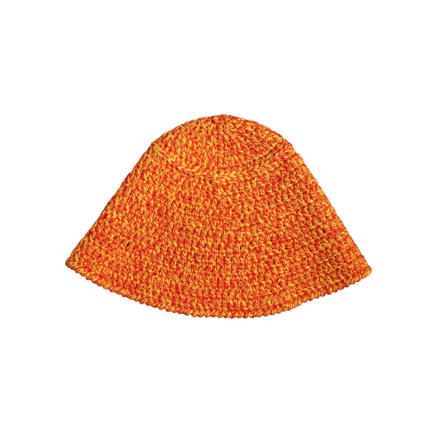 Dolce & Gabbana Orange Cotton Crochet DG Logo Bucket Hat HAT9659
