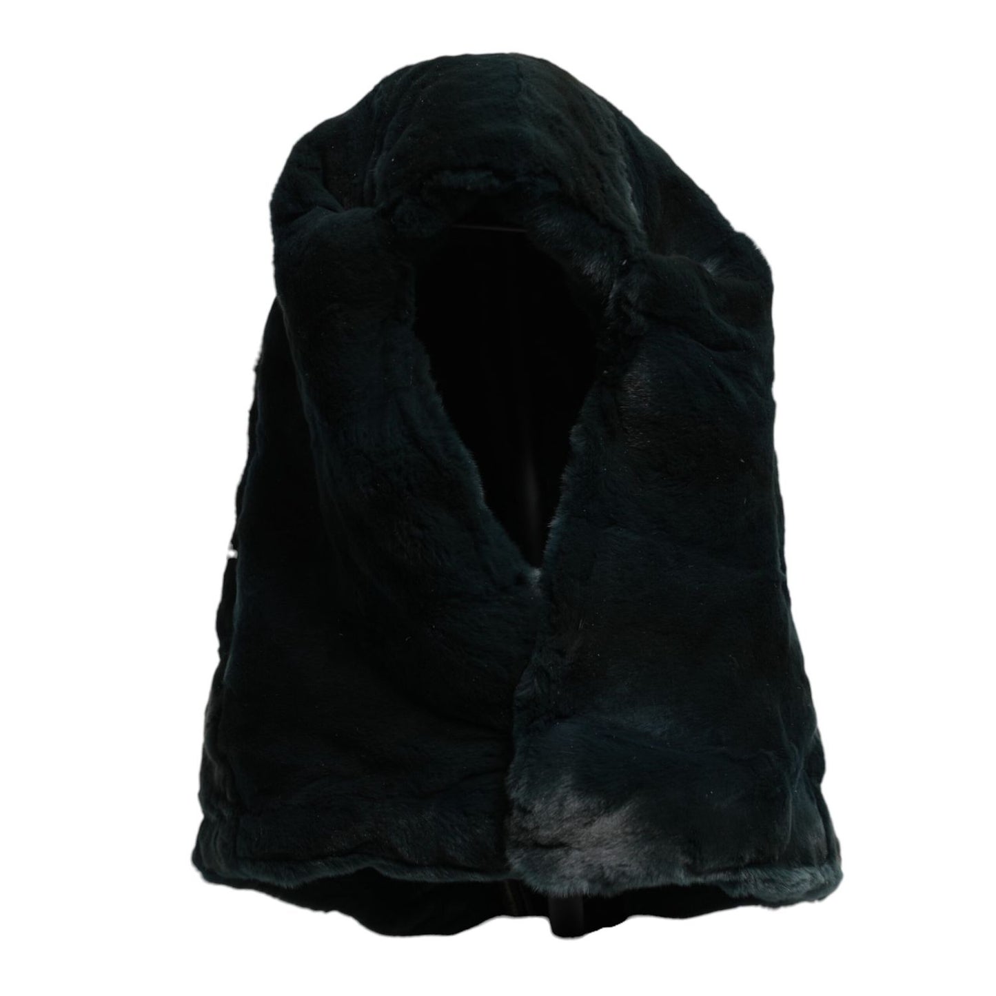 Dolce & Gabbana Black Weasel Fur Womens Beanie Hat HAT9669