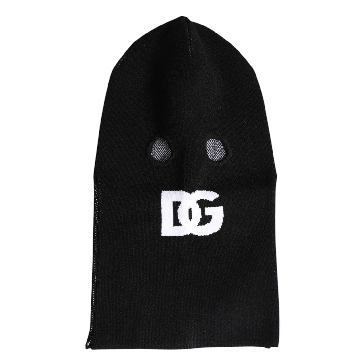 Dolce & Gabbana Black Cashmere Knitted Ski Mask Balaclava Hat
