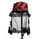 Dolce & Gabbana Black Red Stripes Lace Tulle Bucket Hat HAT9799-57