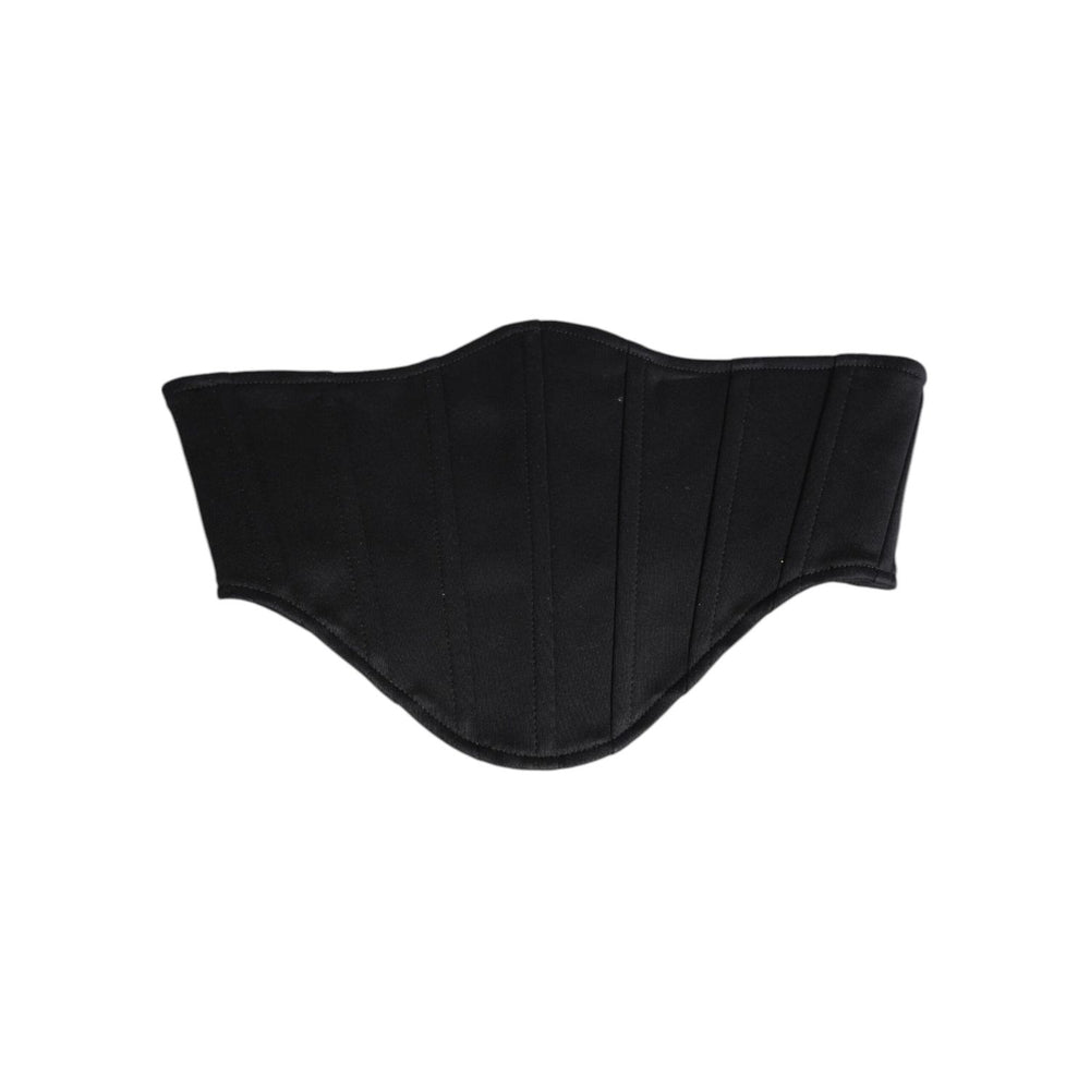 Dolce & Gabbana Black Cotton Waist Tuxedo Belt Cummerbund HAT9816-40