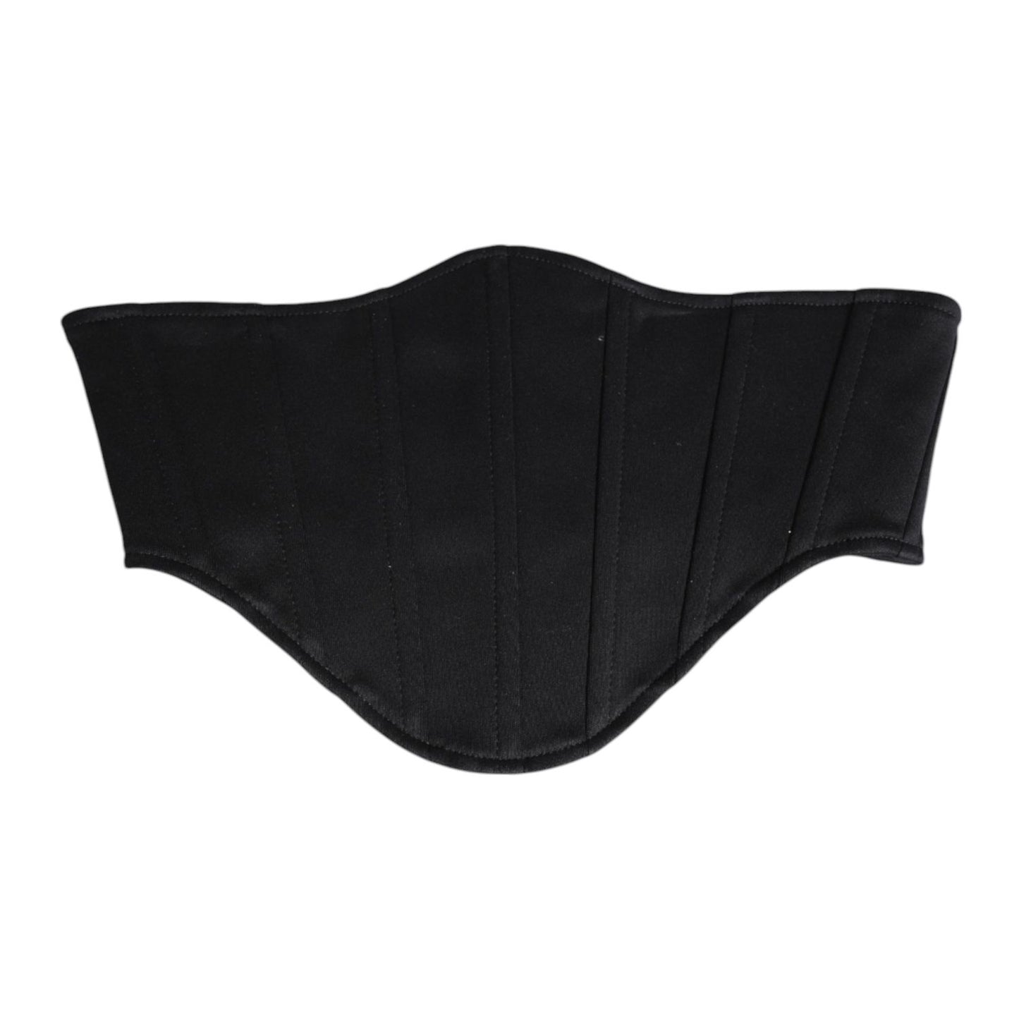 Dolce & Gabbana Black Cotton Waist Tuxedo Belt Cummerbund