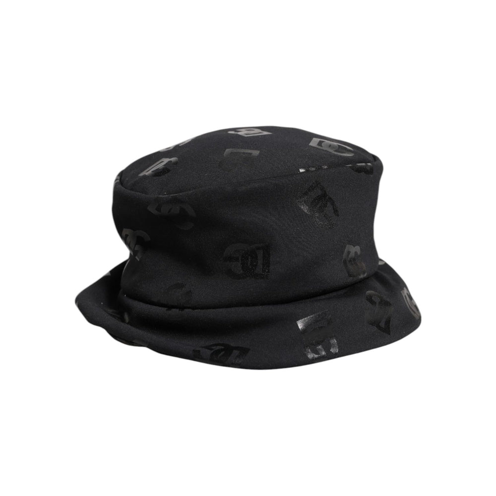 Dolce & Gabbana Black DG Monogram Polyester Jacquard Bucket Hat HAT9834-56