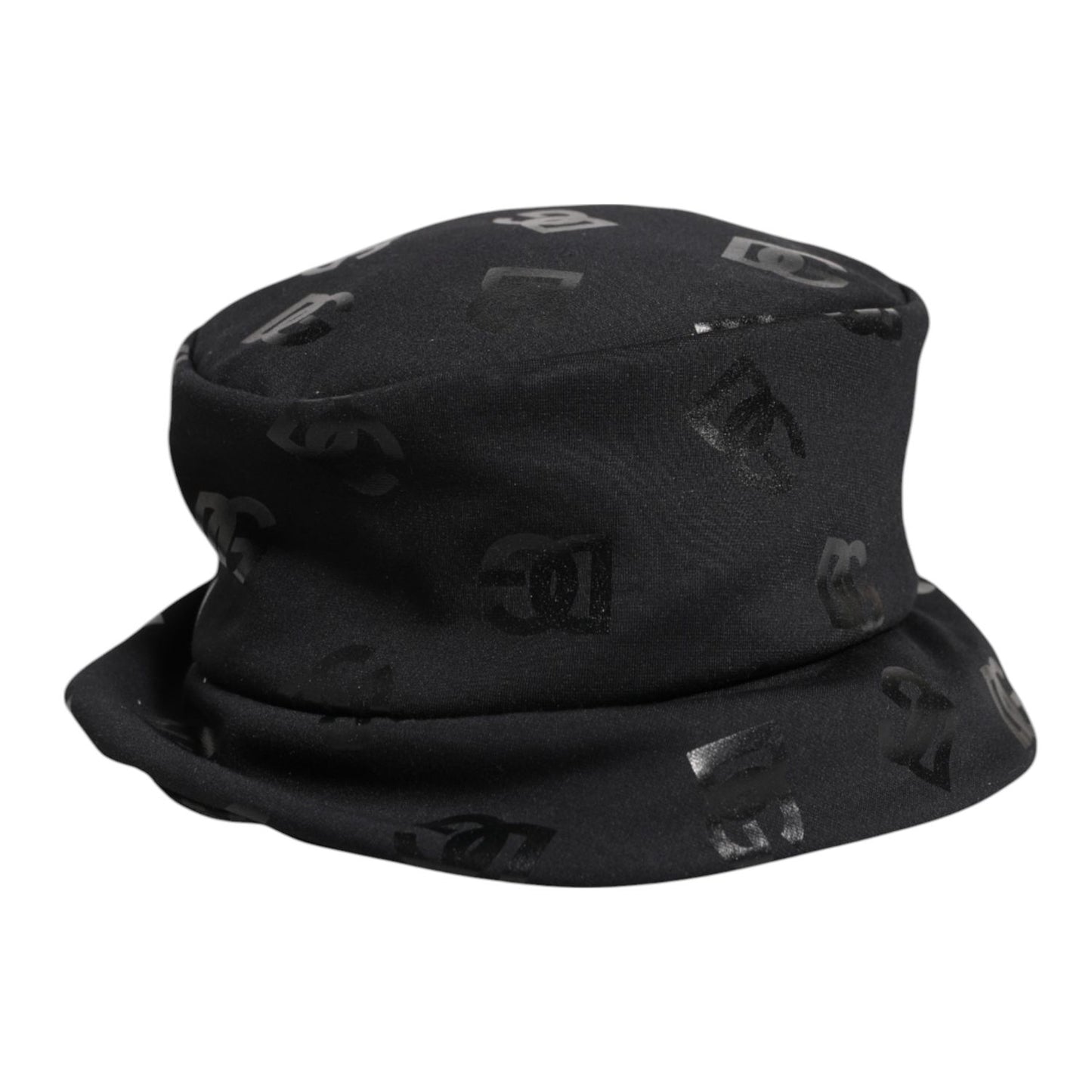 Dolce & Gabbana Black DG Monogram Polyester Jacquard Bucket Hat HAT9834-56