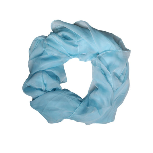 Dolce & Gabbana Light Blue Silk Rectangle Wrap Shawl Scarf