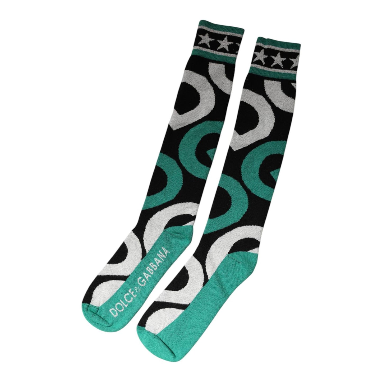 Dolce & Gabbana Multicolor Cotton Stretch Over Calf Socks SCS2258-M