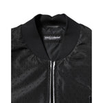 Dolce & Gabbana Black Long Sleeves Full Zip Bomber Jacket