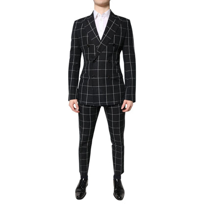 Dolce & Gabbana Black TAORMINA Double Breasted 2 Piece Suit