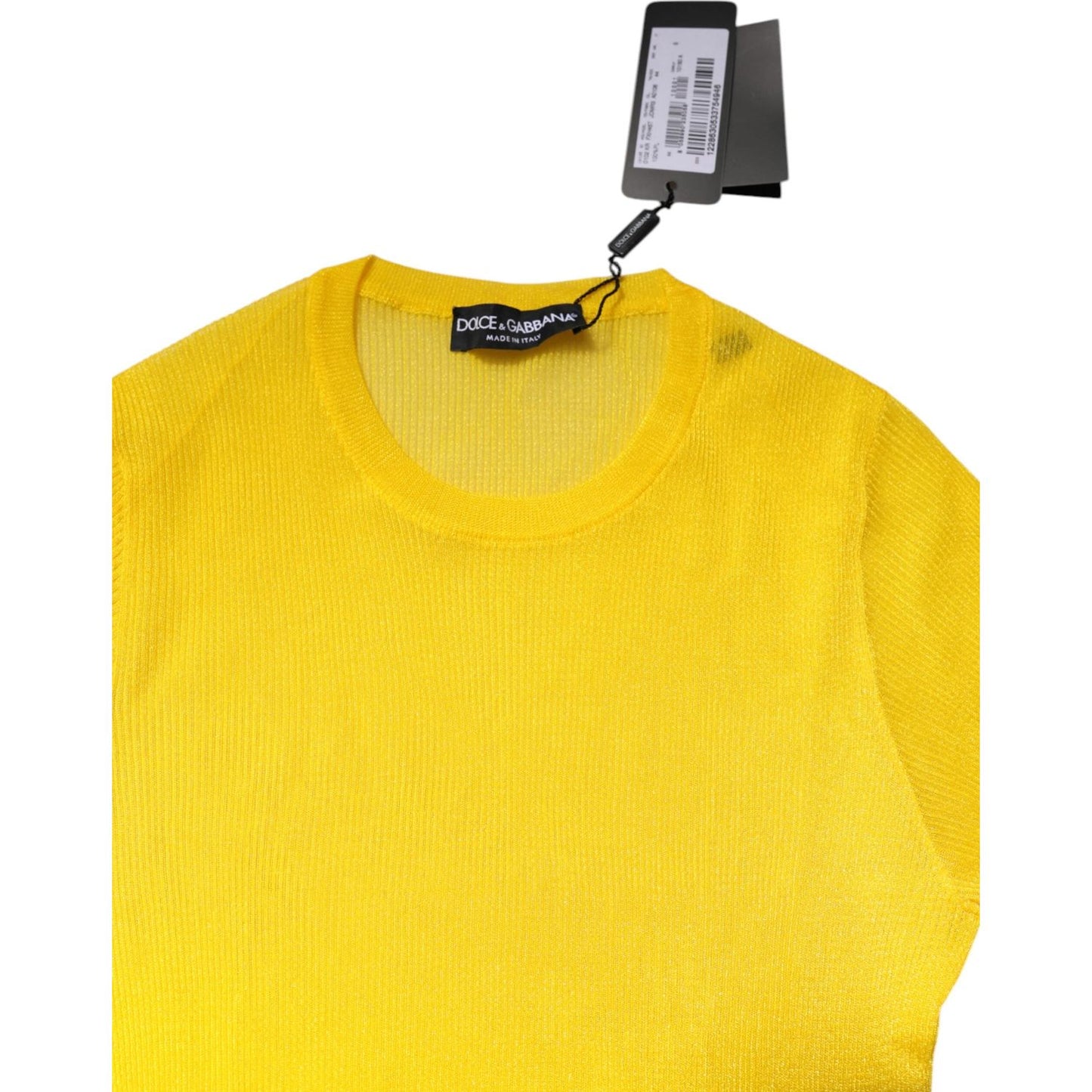 Dolce & Gabbana Yellow Polyester Women Pullover Top Sweater