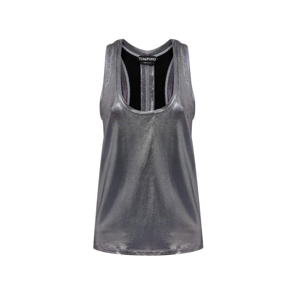 Tom Ford Gray Viscose Tank Tops