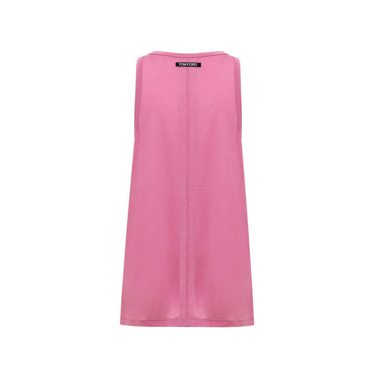 Tom Ford Pink Silk Tank Top TO-8634675-IT38|XS