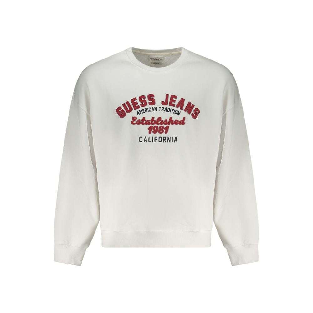 Guess Jeans White Cotton Men Sweater GU-35097-XS