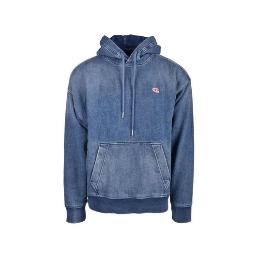 Diesel Blue Cotton Hoody DI-16626900176-IT48 | L