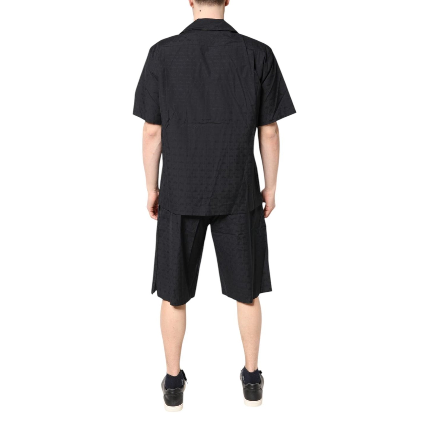 Dolce & Gabbana Black Cotton Men Pajama Set Sleepwear