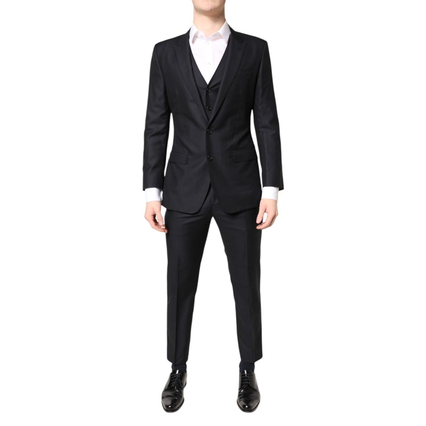 Dolce & Gabbana Blue MARTINI Wool Formal 3 Piece Suit KOS2128-48