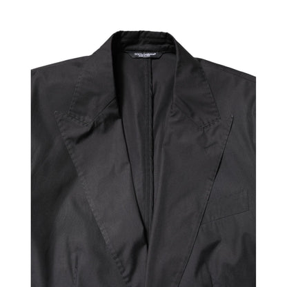 Dolce & Gabbana Black Cotton TAORMINA Formal 2 Piece Suit