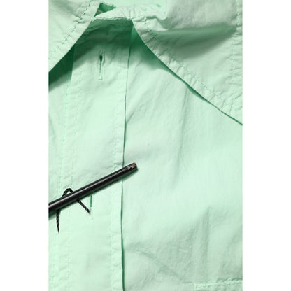 Dolce & Gabbana Green Cotton Short Sleeves Men Casual Shirt