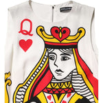 Dolce & Gabbana White Queen Of Hearts Sleeveless Maxi Dress