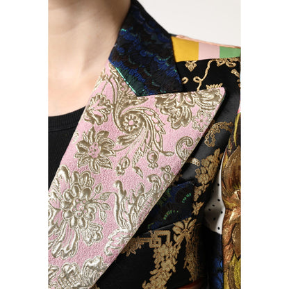Dolce & Gabbana Multicolor Floral Patchwork Jacquard Jacket