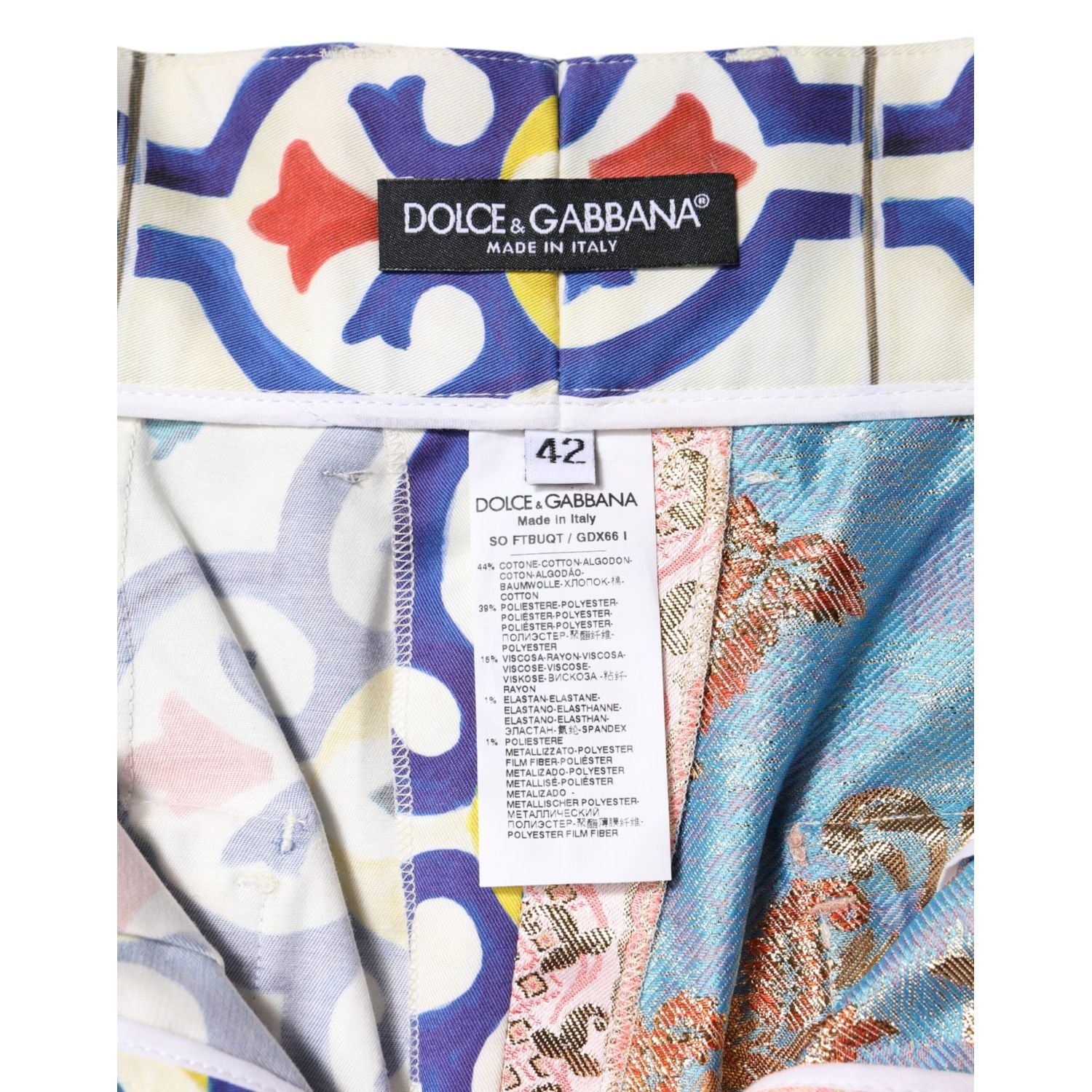 Dolce & Gabbana Multicolor High Waist Women Hot Pants Shorts