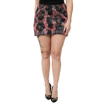 Dolce & Gabbana Multicolor Plush High Waist Mini Skirt