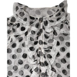 Dolce & Gabbana White Black Polka Dot Cotton Sleeveless Top TSH90250-36