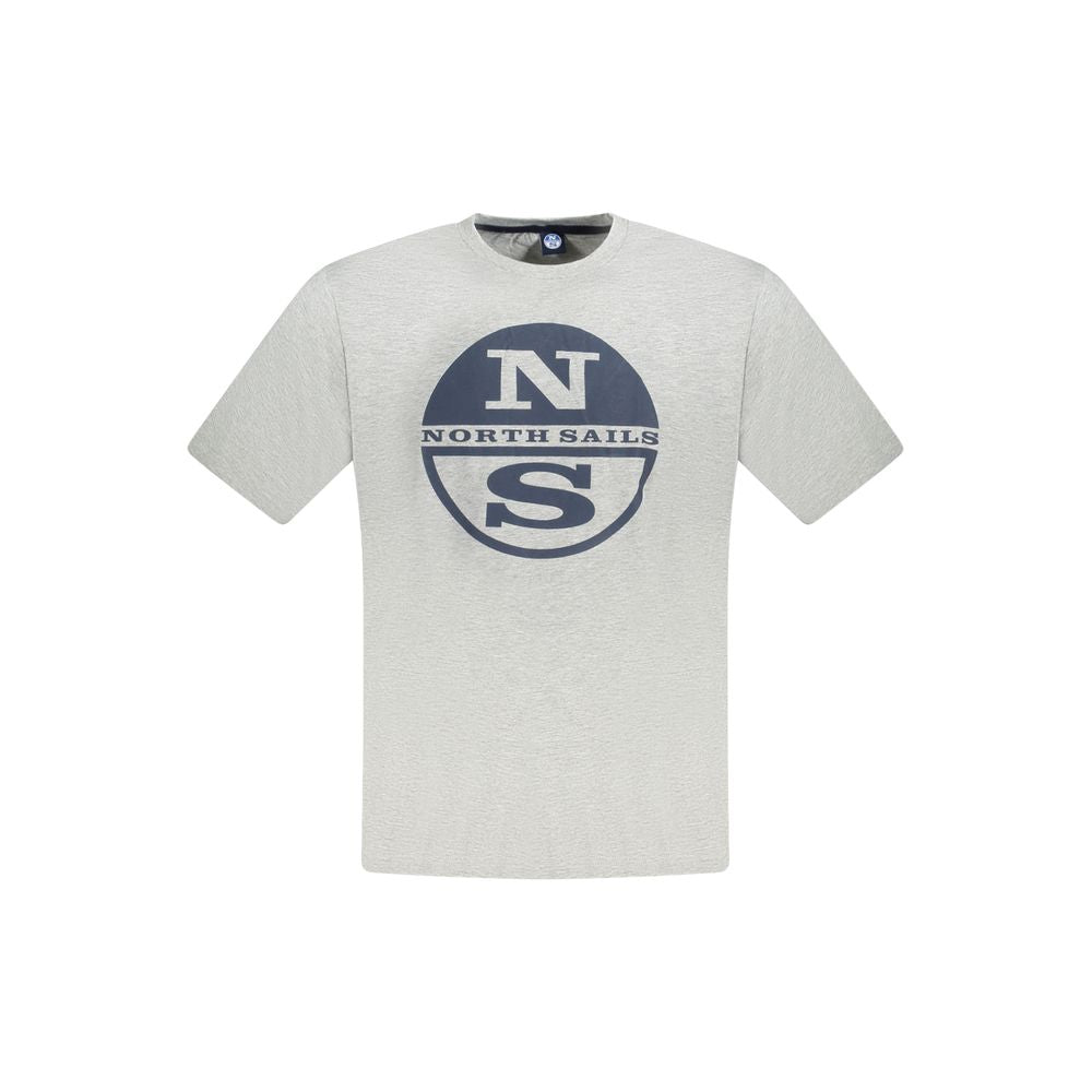North Sails Gray Cotton Men T-Shirt NO-33770-S
