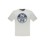 North Sails Gray Cotton Men T-Shirt NO-33770-S